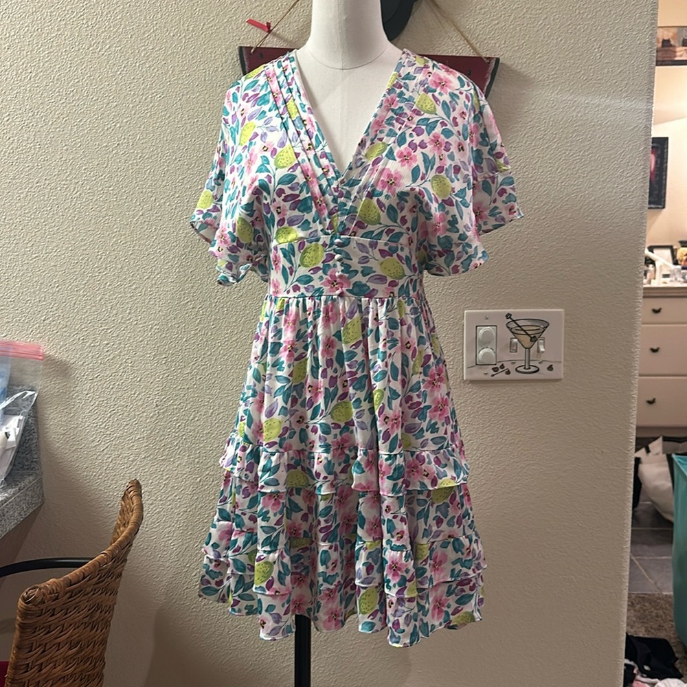 NWOT Floral print mini dress